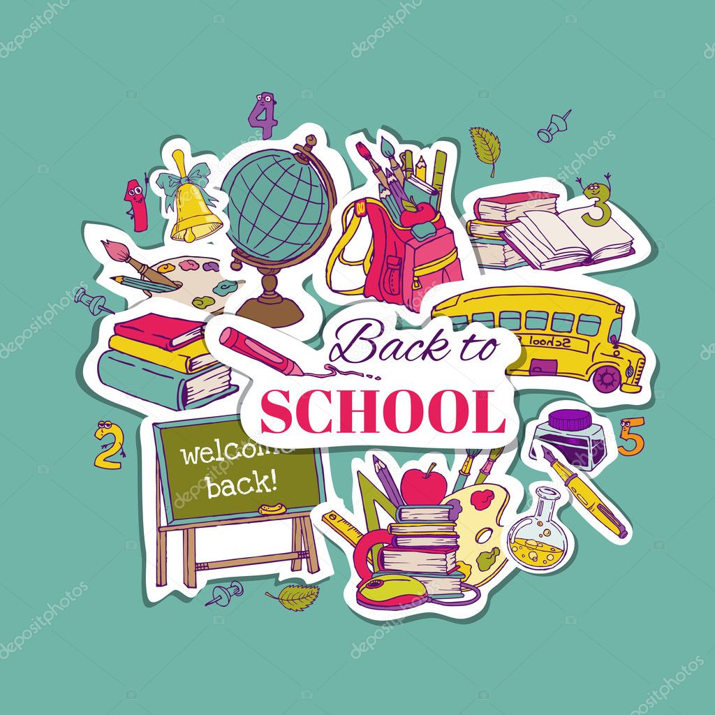 Back to School Background- for design, postcard, texture