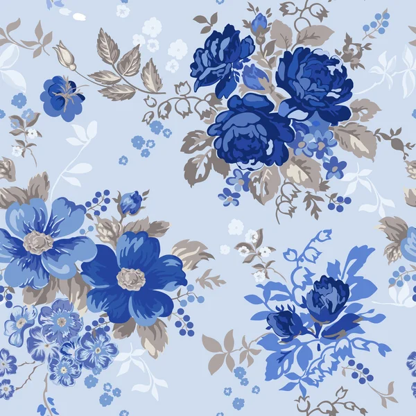 Vintage Floral Background - seamless pattern for design — Stock Vector