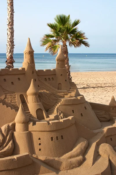 Castello scultura di sabbia — Foto Stock