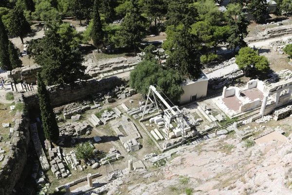 Pohled Akropoli Aténách Řecko — Stock fotografie