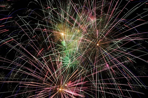 Firework Explosion Dark Night — Stock Photo, Image