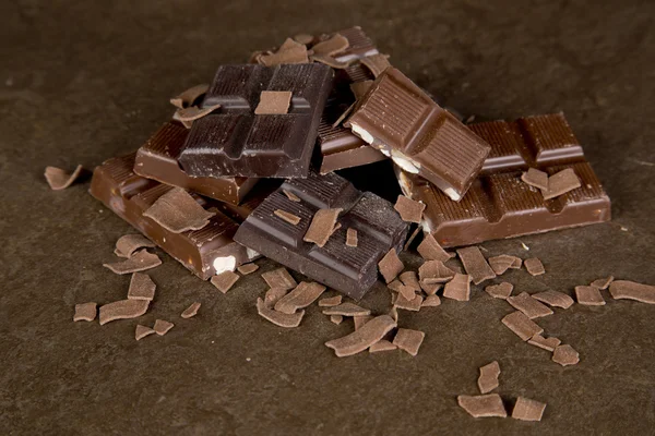Piezas de chocolate - 03 — Foto de Stock