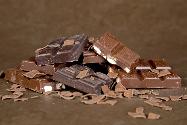 Piezas de chocolate - 04 — Foto de Stock