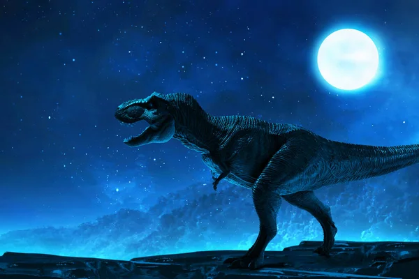 Tiranosaurio Dinosaurio Rex Cima Montaña — Foto de Stock