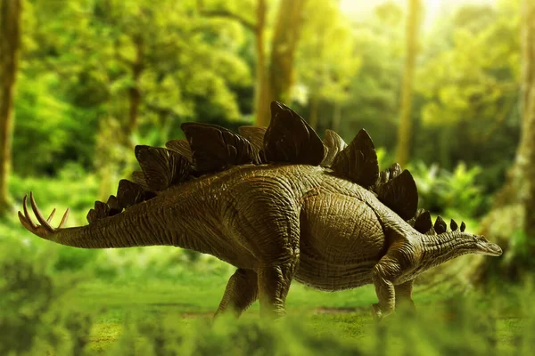 Dinosaurio Stegosaurus Selva — Foto de Stock
