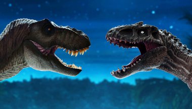 Dinozorlar 3D görüntüleme, Tyrannosaurus Rex ormanda