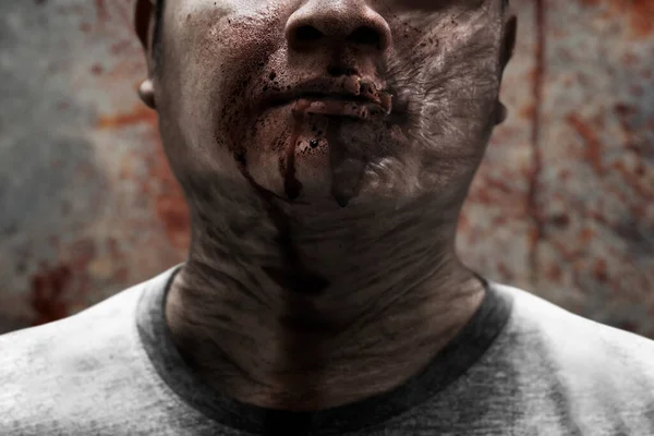 Hombre Zombie Miedo Tema Halloween — Foto de Stock