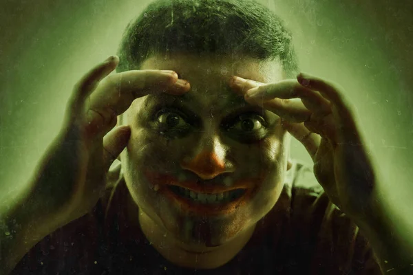 Crazy Scary Clown Halloween Theme — Fotografia de Stock