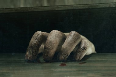 Korkunç zombi el, cadılar bayramı teması