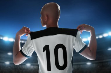 Stadyumda futbolcu
