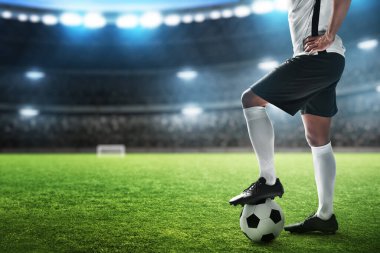 Profesyonel futbolcu iş başında.