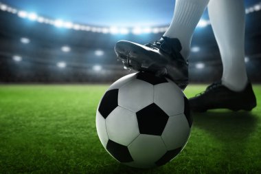 Profesyonel futbolcu iş başında.