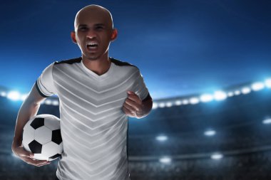 Stadyumda futbolcu kutlaması