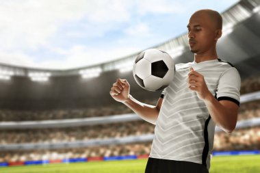 Profesyonel futbolcu iş başında.