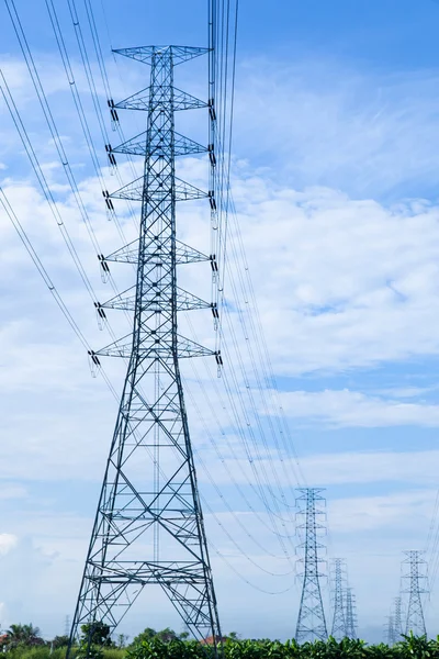 High voltage towers. — Stock Photo, Image