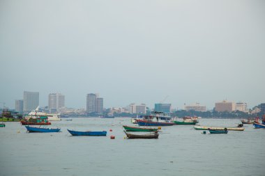 küçük tekne palamarla denizde.