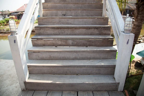 Wooden staircase. — Stock Photo, Image