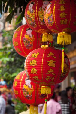 Çin kırmızı fenerler.