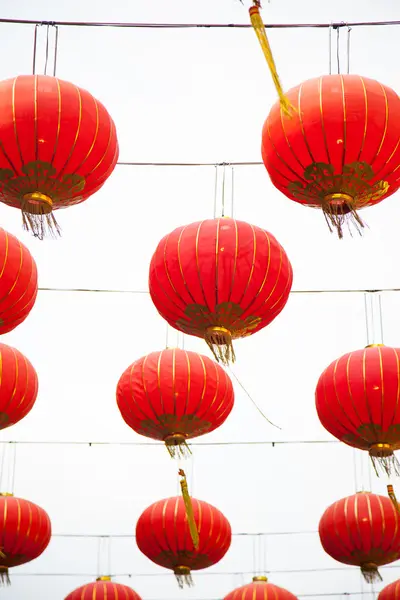 Lanternas vermelhas chinesas . — Fotografia de Stock