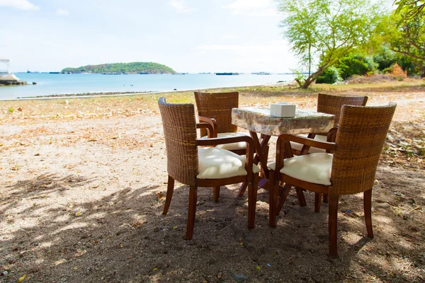 Dining Table and umbrella. — Stock Photo, Image