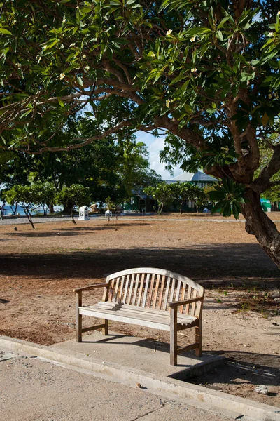 Bank in het park. — Stockfoto