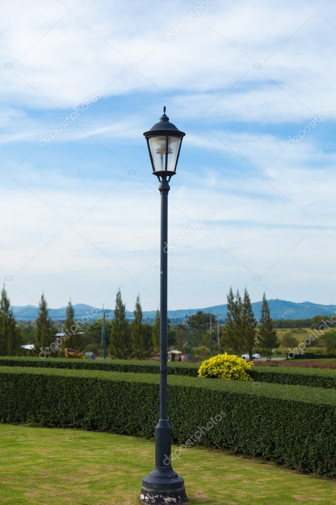 Lamp on the lawn