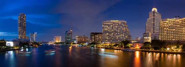 Panorama města Bangkoku v noci. — Stock fotografie