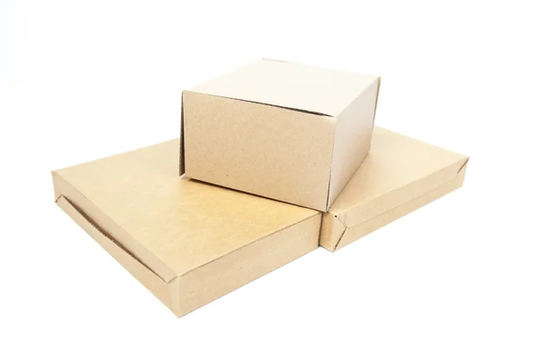 Cajas marrones papel superposición . — Foto de Stock