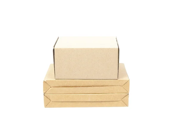 Brown boxes paper overlay. — Stock Photo, Image