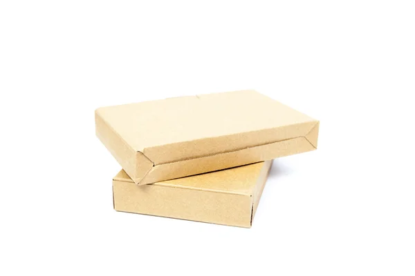 Brown boxes paper overlay. — Stock Photo, Image