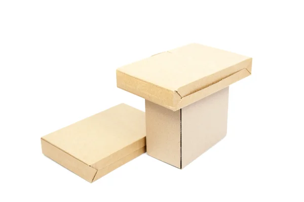 Brown boxes paper overlay. — Stock Photo, Image