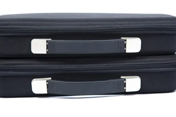 Black briefcase overlapping. — Stock Photo, Image