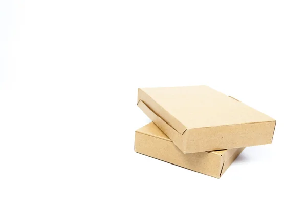 Brązowy pudełka papierowe nakładki. — Zdjęcie stockowe