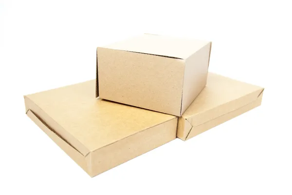 Cajas marrones papel superposición . — Foto de Stock