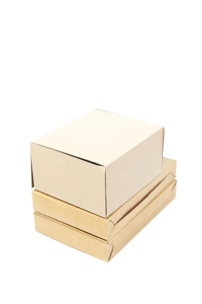 Brown boxes paper overlay. — Stock Photo, Image