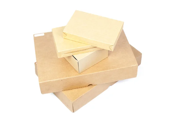 Brown boxes paper overlay. — Stock Photo, Image