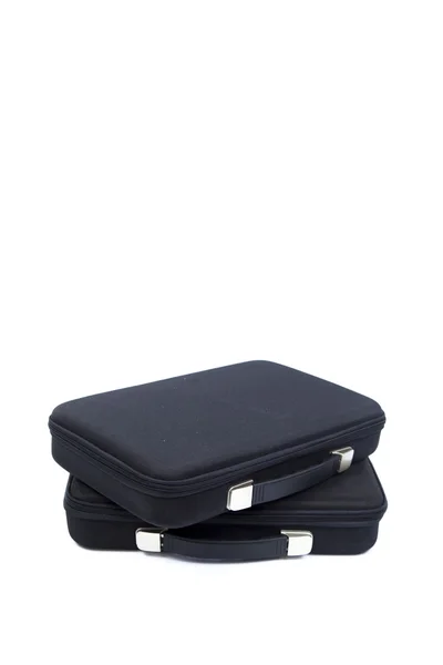Black briefcase overlapping. — Stock Photo, Image