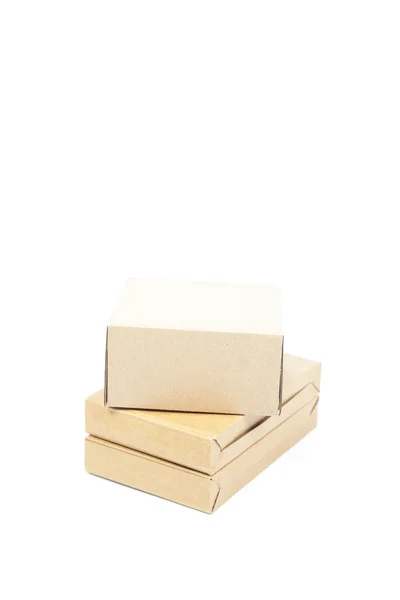 Brown boxes paper overlay. — Stock Photo, Image