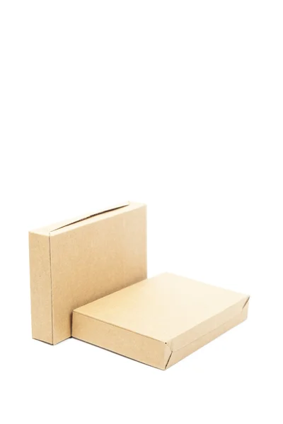 Дві коробки з коричневої папери — стокове фото