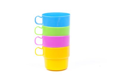 çok renkli plastik cam