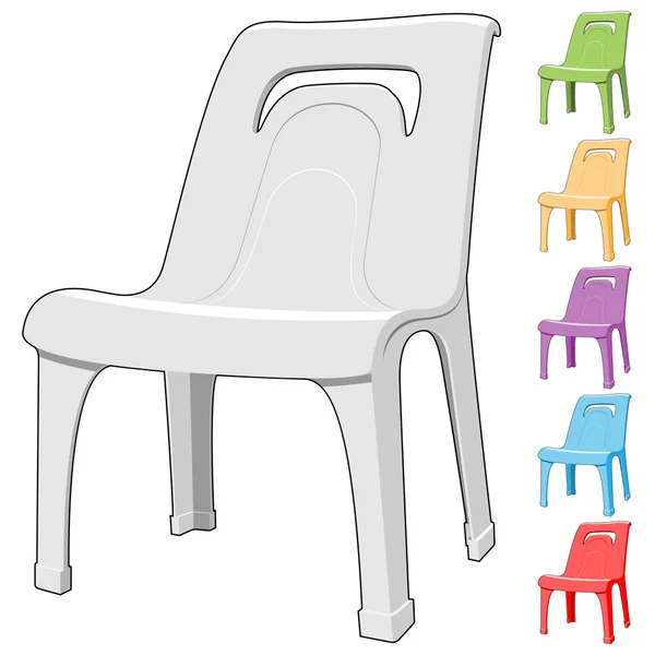 Chair with color variations — Stock Vector