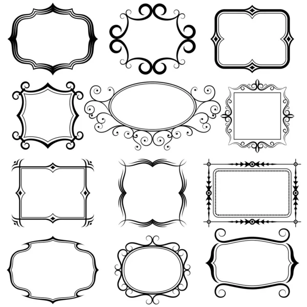 Sierlijke vector frames en ornamenten — Stockvector