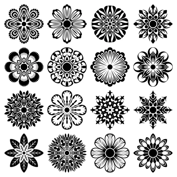 Formas florales abstractas — Vector de stock