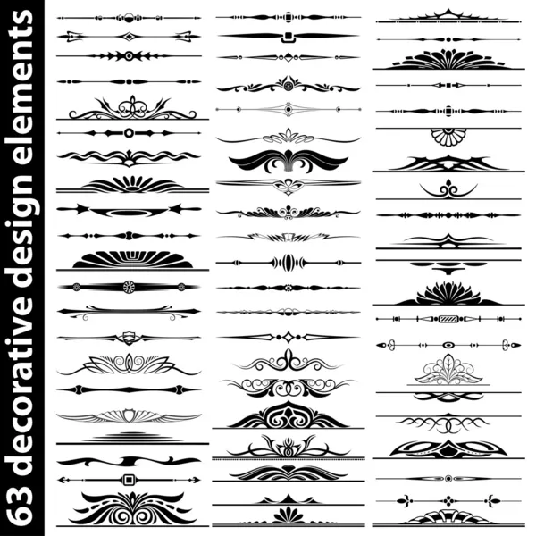 Dekorativ design element set Stockvektor