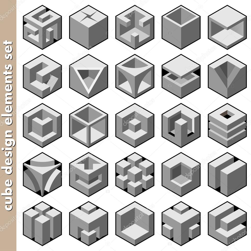 3d cube logo design pack