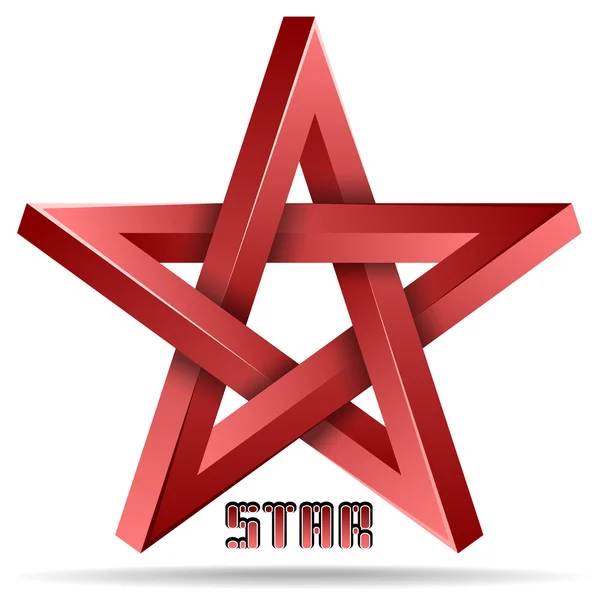Estrela icon.Vector loop infinito 3d estrela sinal — Vetor de Stock