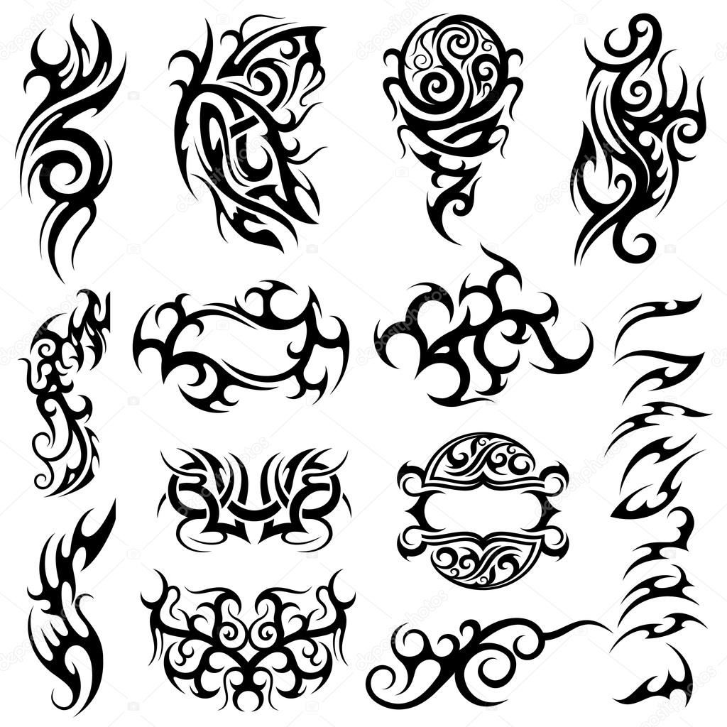 Tribal tattoo set Stock Illustration by alisher 14131081