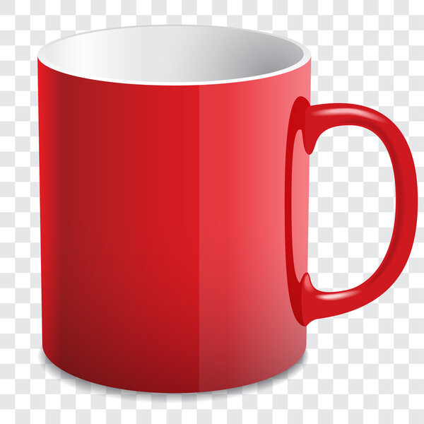 Red glossy mug