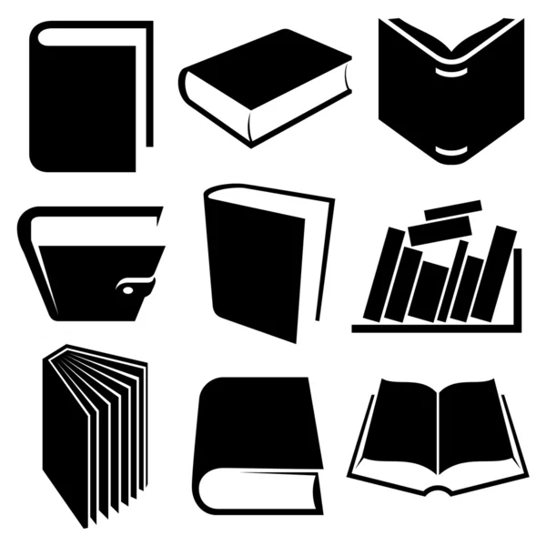 Libro iconos conjunto — Archivo Imágenes Vectoriales