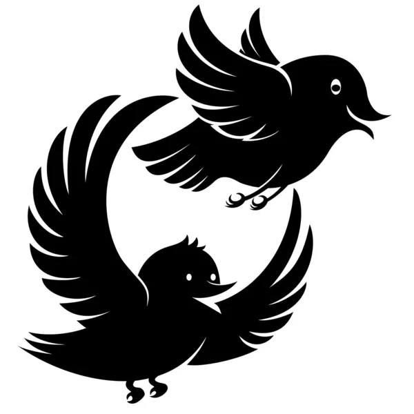 Icônes d'oiseaux volants Illustrations De Stock Libres De Droits
